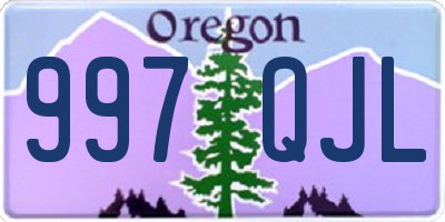 OR license plate 997QJL