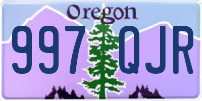 OR license plate 997QJR