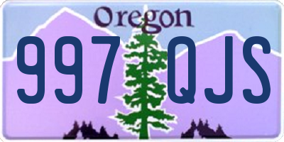 OR license plate 997QJS