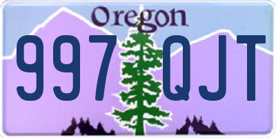 OR license plate 997QJT