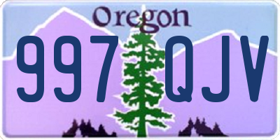 OR license plate 997QJV