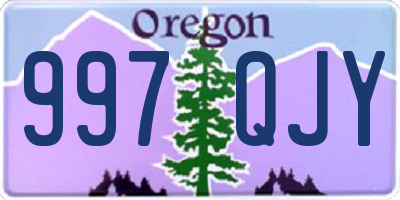 OR license plate 997QJY