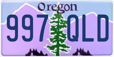 OR license plate 997QLD