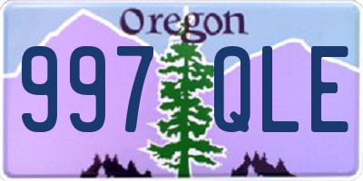 OR license plate 997QLE