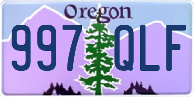 OR license plate 997QLF