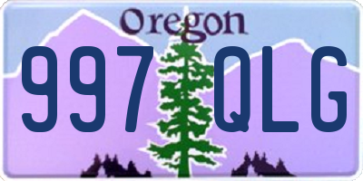 OR license plate 997QLG
