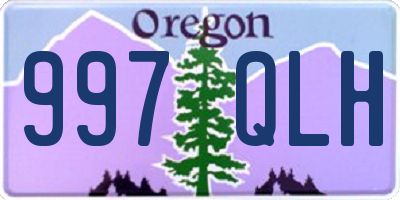 OR license plate 997QLH