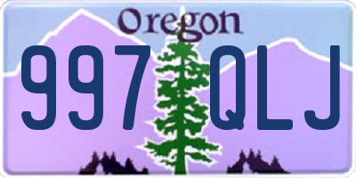 OR license plate 997QLJ