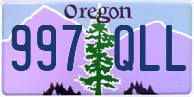 OR license plate 997QLL