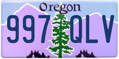 OR license plate 997QLV