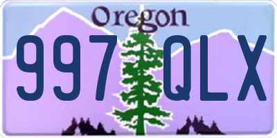 OR license plate 997QLX