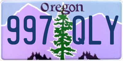 OR license plate 997QLY