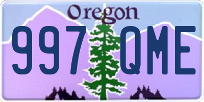 OR license plate 997QME