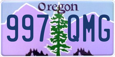 OR license plate 997QMG