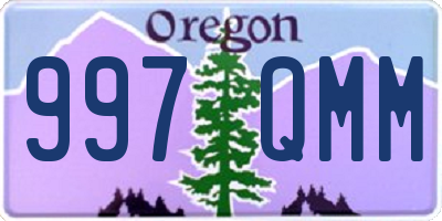 OR license plate 997QMM