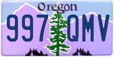 OR license plate 997QMV