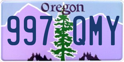 OR license plate 997QMY