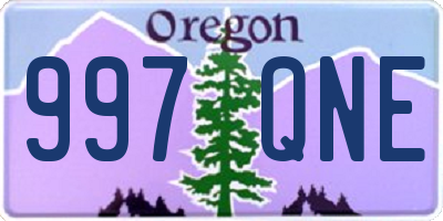 OR license plate 997QNE