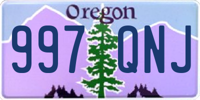 OR license plate 997QNJ