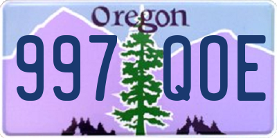 OR license plate 997QOE