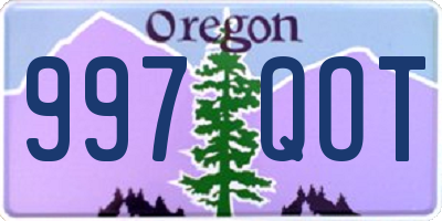 OR license plate 997QOT