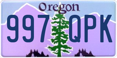 OR license plate 997QPK