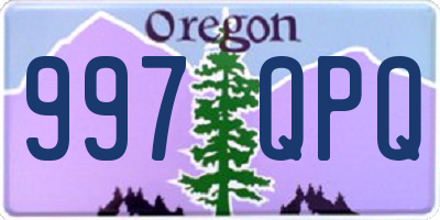 OR license plate 997QPQ