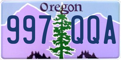 OR license plate 997QQA