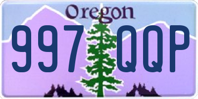 OR license plate 997QQP