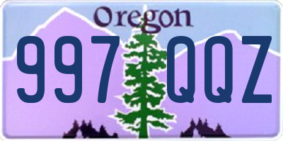 OR license plate 997QQZ