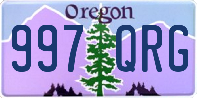 OR license plate 997QRG