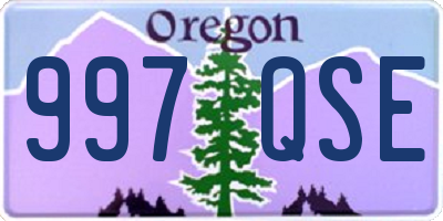 OR license plate 997QSE