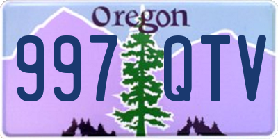 OR license plate 997QTV