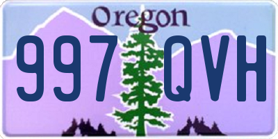 OR license plate 997QVH
