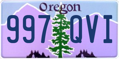 OR license plate 997QVI