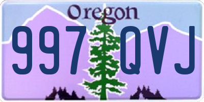 OR license plate 997QVJ