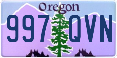 OR license plate 997QVN