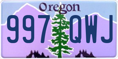 OR license plate 997QWJ