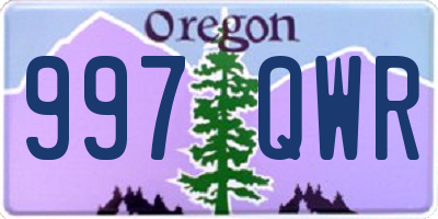 OR license plate 997QWR