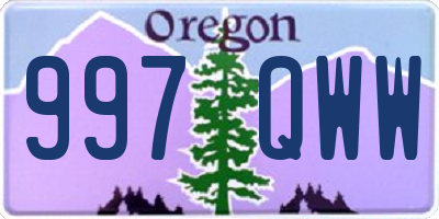 OR license plate 997QWW