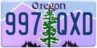 OR license plate 997QXD