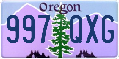 OR license plate 997QXG