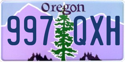 OR license plate 997QXH