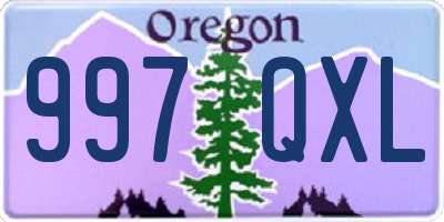 OR license plate 997QXL
