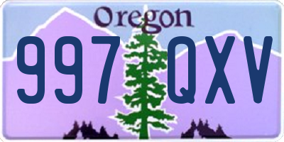 OR license plate 997QXV