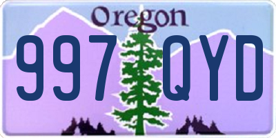 OR license plate 997QYD