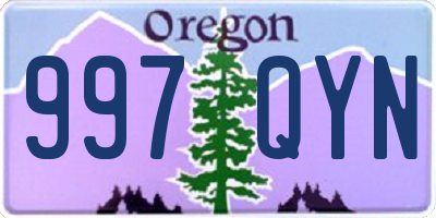 OR license plate 997QYN