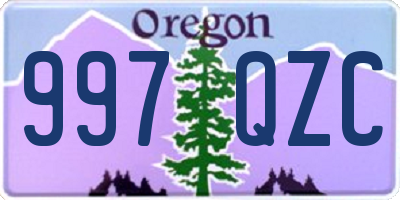 OR license plate 997QZC