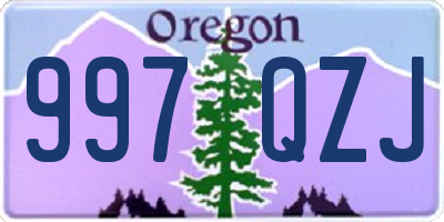 OR license plate 997QZJ