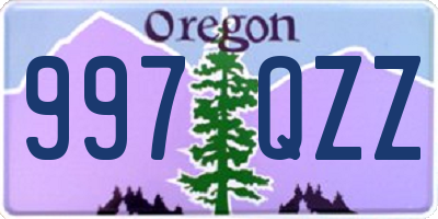 OR license plate 997QZZ